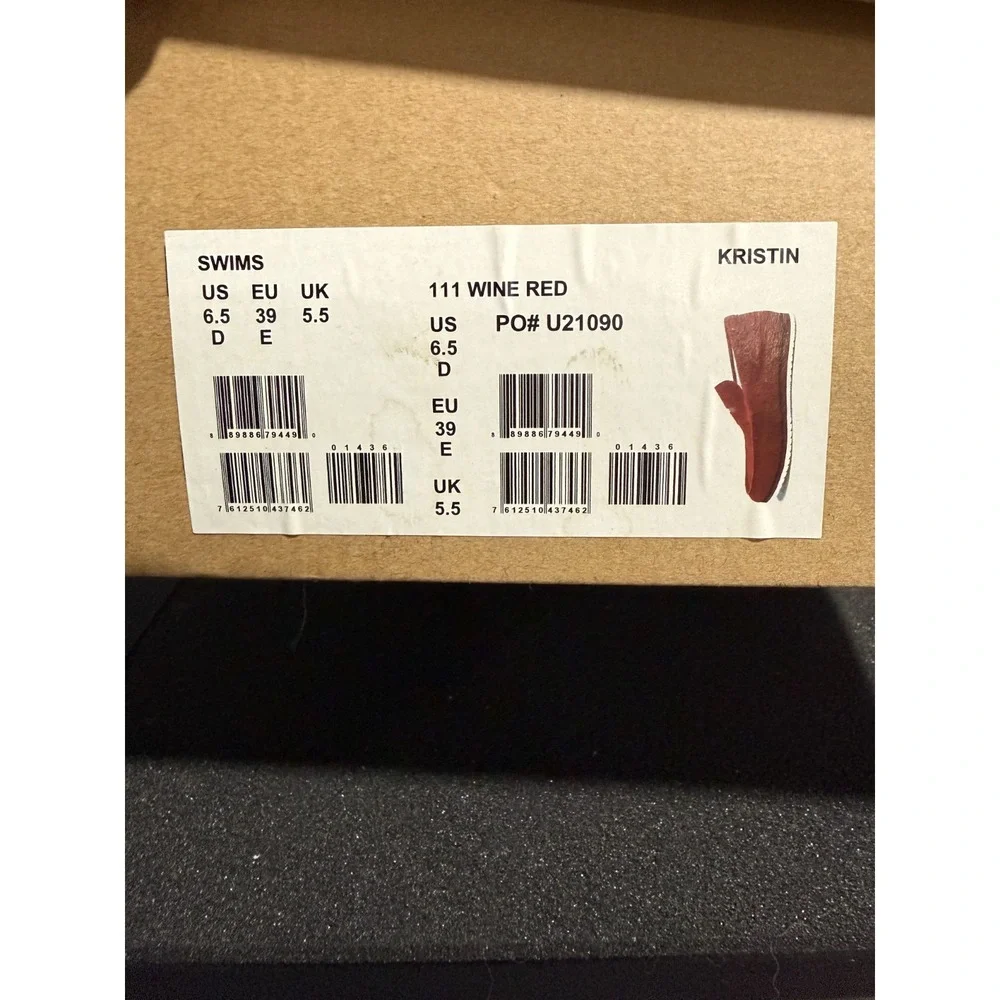 SWIMS Kristin Red Penny Loafers Slip On Moccasins Boat/Deck Shoes Mens 6.5 NEW